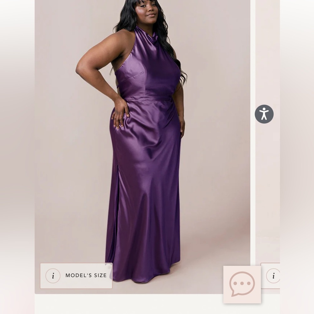 Revelry Purple Veronica Satin Dress